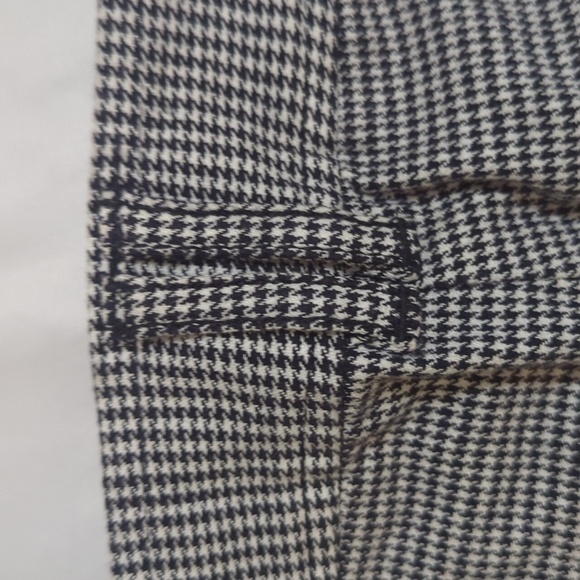 LOFT Marisa Houndstooth Crop Pants, Color Black/White Size 6 - Picture 13 of 14